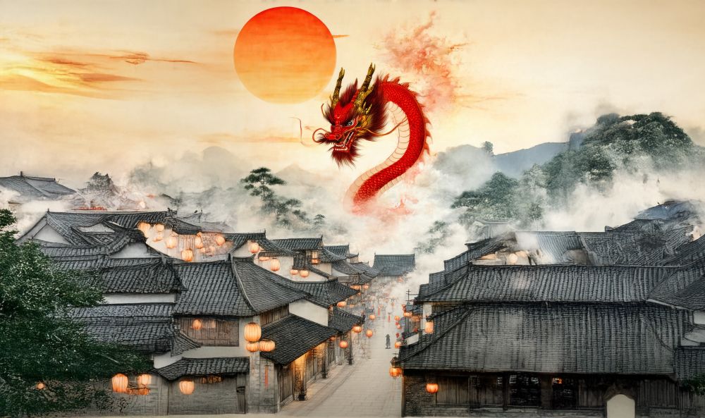 Asiatische Drachen 2026. Personalisierbar